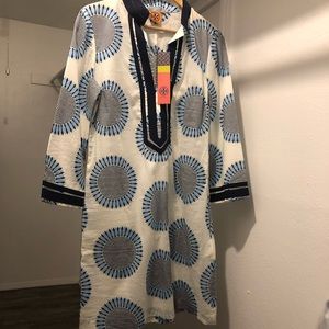 Tory Burch Ivory Wildflower Tunic Dress